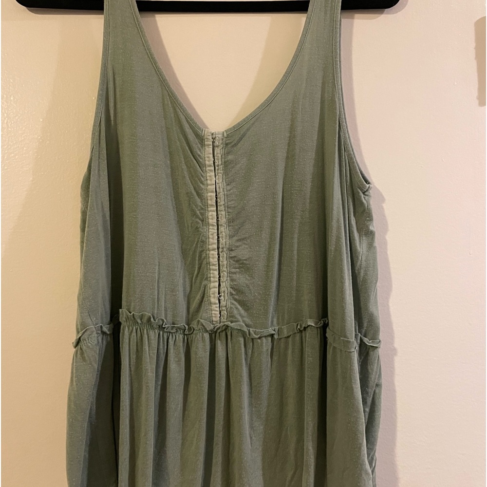 American Eagle Mint Green Peplum Tank Top Woman’s Large
